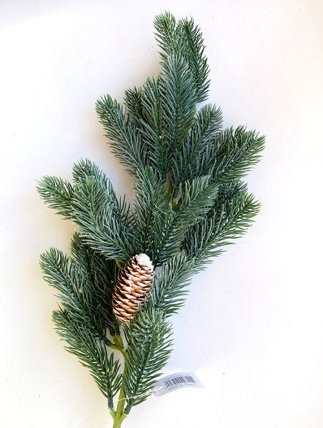 Украшение елочное "Ветка еловая с шишкой" 60 см  [LX20-1297]