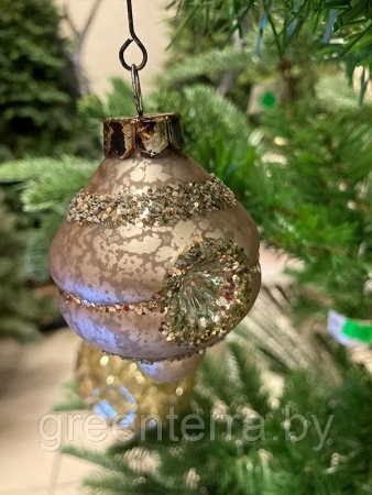 Набор стекл. игрушек Ретро 7см (уп.12 шт) [52007]