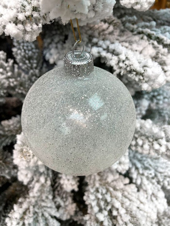 Шар елочный стекл. "Текстурный" 8 см, [G-233s]
