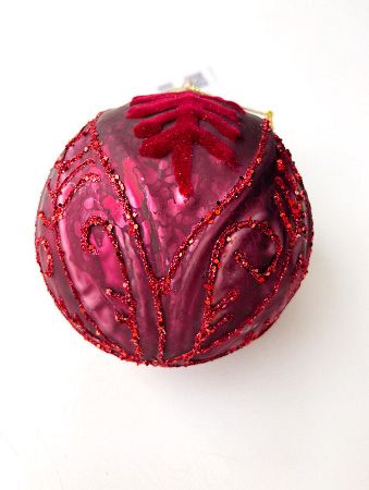 Шар елочный стекл. [5949-4]