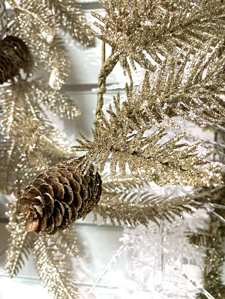 Украшение елочное Гирлянда золотая 130см [63054]