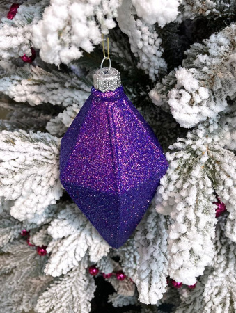 Украшение елочное "Кристалл" фиолетовый хамелеон