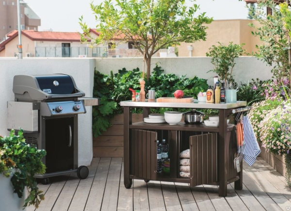 Стол для гриля "Unity xl Storage Buffet", коричневый [230409]