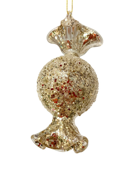Игрушка елочная стекл. Конфета 9см [52331]