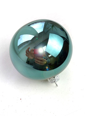 Шар елочный стекл. "Глянцевый" 8 см, [G-90]