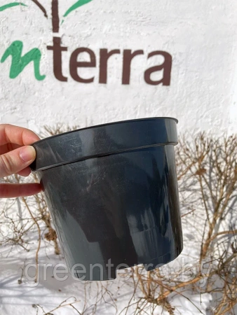 Горшок для рассады круглый литой 2л, ø17см, высота 13см.