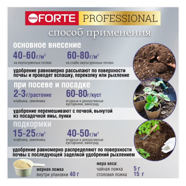Удобрение пролонгированное Bona Forte "Для клубники и ягод", 1 л