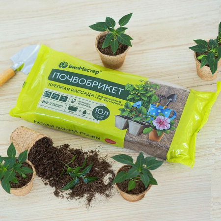 Почвобрикет "Крепкая рассада" 10 л