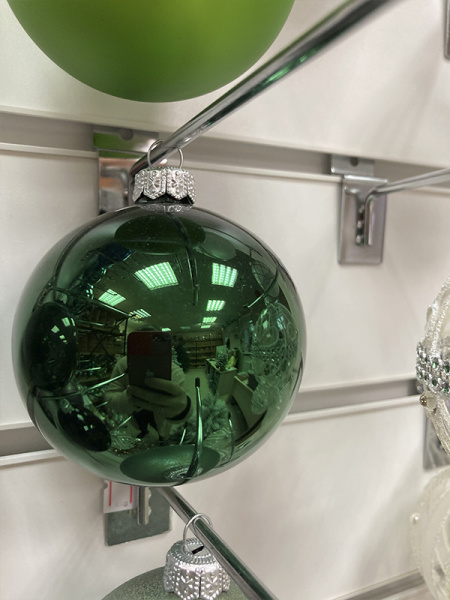 Шар елочный стекл. 8 см, [G-34]