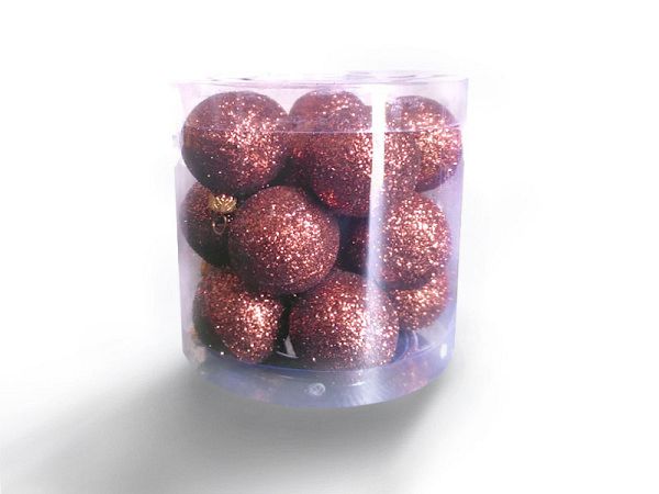 Шары пластиковые, парча коричневый