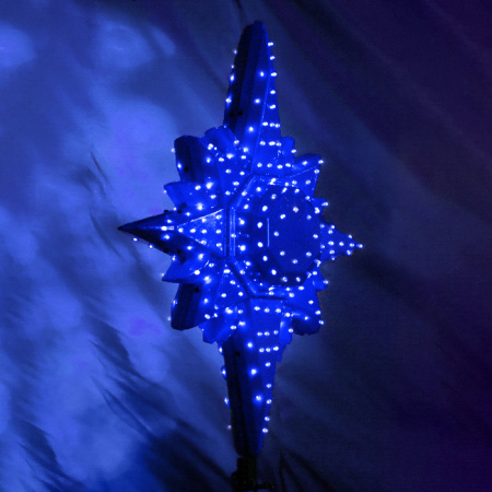 Елочная макушка "Полярная звезда" 55см, синяя