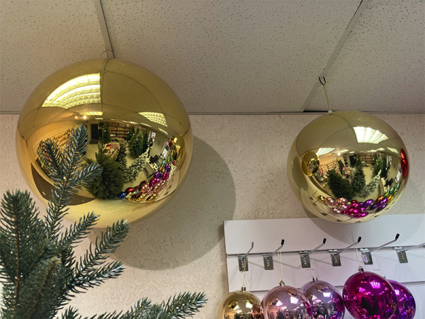 Шары пластиковые, глянец золотой [light-gold-5]