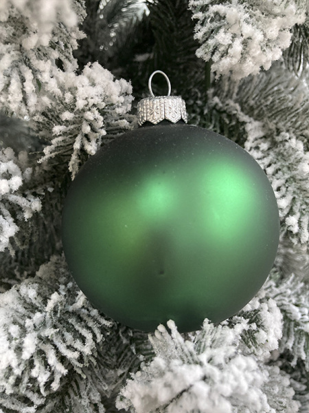 Шар елочный стекл. 8 см, [G-30]