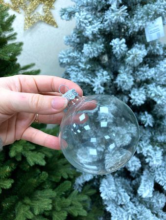 Шар елочный стекл. "Глянцевый" 8 см, [60]