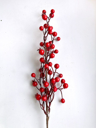 Украшение елочное "Ветка шиповника" 50см [21LJ-153]