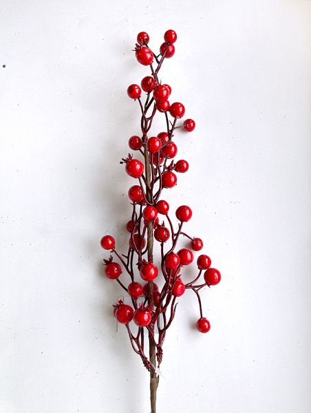 Украшение елочное "Ветка шиповника" 50см [21LJ-153]