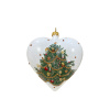 Игрушка елочная стекл. "Сердце" декупаж 12см [DQ10]