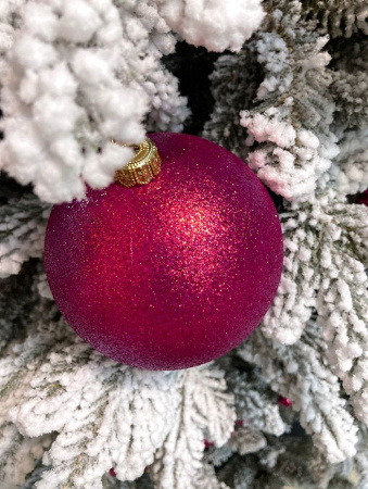 Шары пластиковые, парча малиновый хамелеон