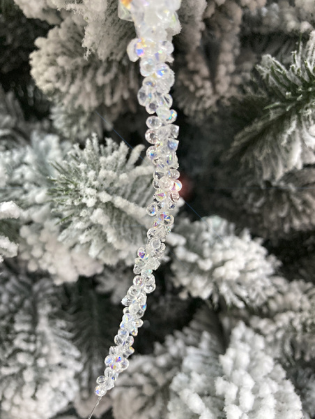 Елочное украшение сосулька 34см [62965]