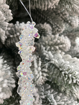 Елочное украшение сосулька 34см [62965]