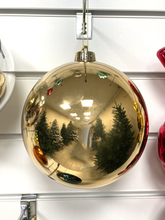 Шары пластиковые, глянец золотистый беж