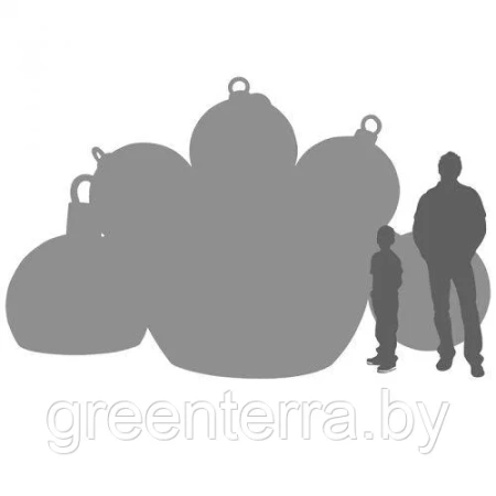 Новогодняя фигура для фотозоны "Конструкция из шаров"