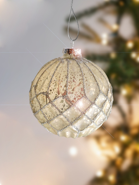 Шар елочный стекл. [5687-8]