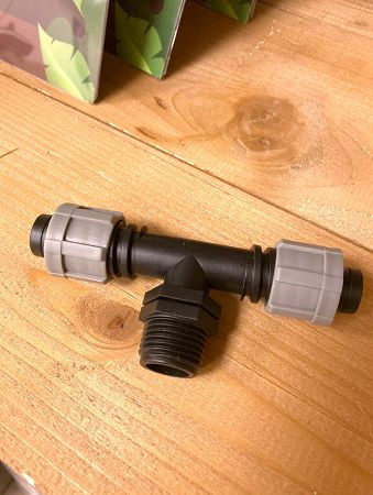 Соединитель с краном наружной резьбой 1/2 - тройник DSTA06-12L [DSTA06-12L]