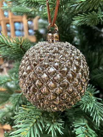 Шар елочный стекл. 10см [67240]