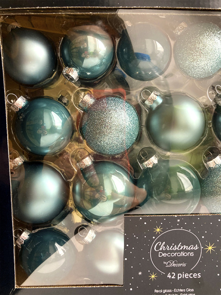 Набор шаров елочных стекл. Color Symphony: Голубой туман,  5-7см, 42шт [9149263]