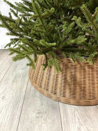 Корзина 65см плетёная под ёлку, разные цвета