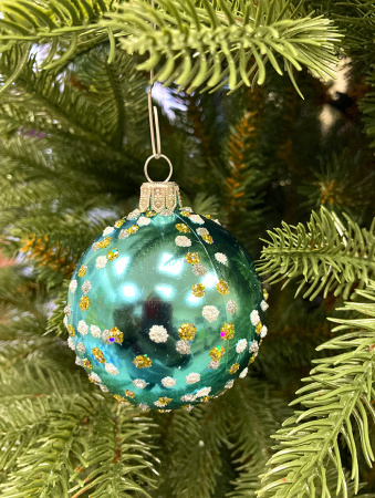 Набор шаров пластик. декор №8 разные цвета, 6см / 8см / 10см Шар пластиковый декорированный