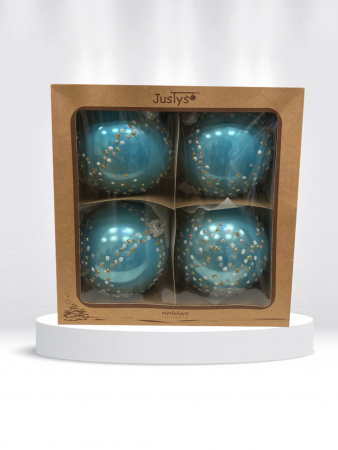 Набор шаров пластик. декор №8 разные цвета, 6см / 8см / 10см Шар пластиковый декорированный