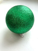 Шары пластиковые, парча зелёный В06 Шары пластиковые, парча зелёный