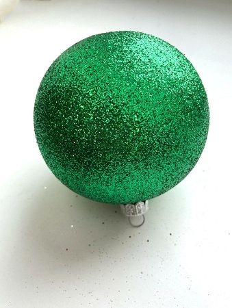 Шары пластиковые, парча зелёный В06 Шары пластиковые, парча зелёный