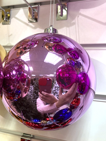 Шары пластиковые, глянец сиреневый b