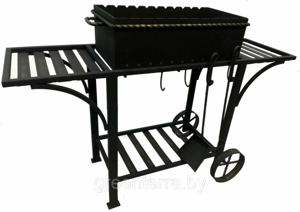 Кованый мангал "Виндзор плюс" на колесах