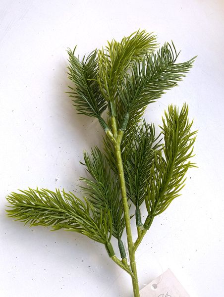 Украшение елочное "Ветка еловая литая" 33см [BRS-H201632A]