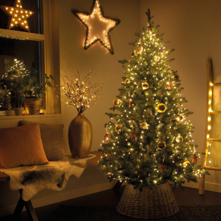 Гирлянда Лучи Росы, 12 нитей, 408 теплых белых микро LED с мерцанием [496141]