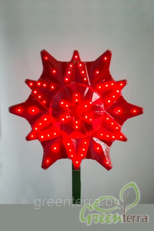 Макушка для елки "Снежинка Эконом" 50см, разные цвета