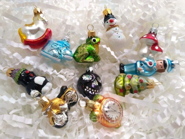 Игрушка елочная стеклянная "Мини-форма"