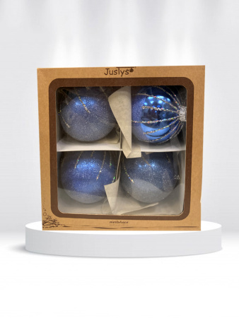 Набор шаров пластик. декор №10 разные цвета, 6см / 8см / 10см Шар пластиковый декорированный