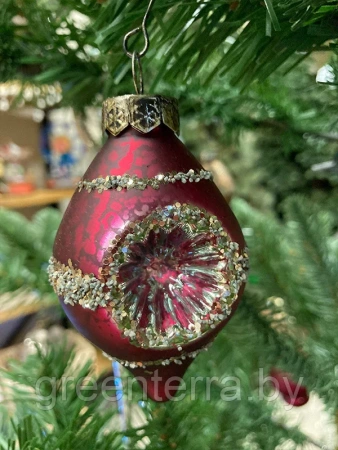 Набор стекл. игрушек Ретро 7см (уп.12 шт) [52007]