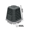 Компостер Evogreen Vario на 450 литров чёрный [IKEV450C-S411]