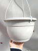 Кашпо подвесное, белое, ø 25см, высота 15см, объём 5л.
