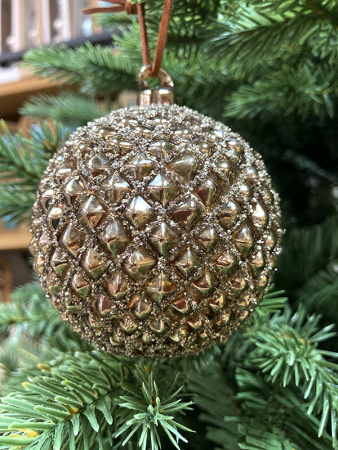 Шар елочный стекл. 10см [67240]