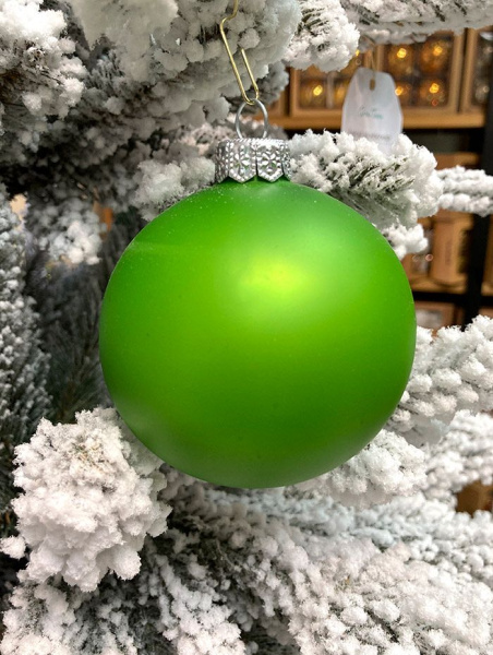 Шар елочный стекл. 8 см, [G-225]