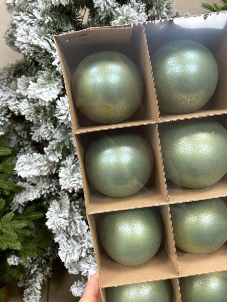 Шар елочный стекл. "Текстурный" 8 см, [172s]