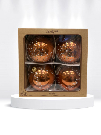 Набор шаров пластик. декор №8 разные цвета, 6см / 8см / 10см Шар пластиковый декорированный