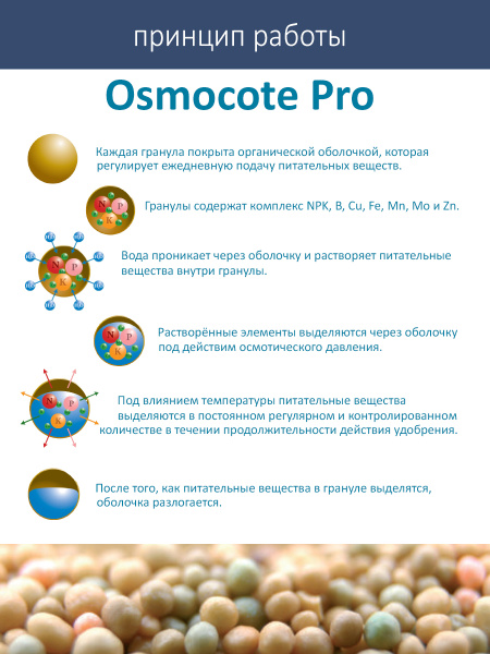 Удобрение минеральное пролонгированное Osmocote Pro (5-6 месяца), 25кг